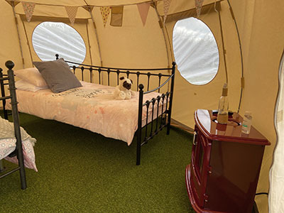 Glamping Freckles Bell tent Kent
